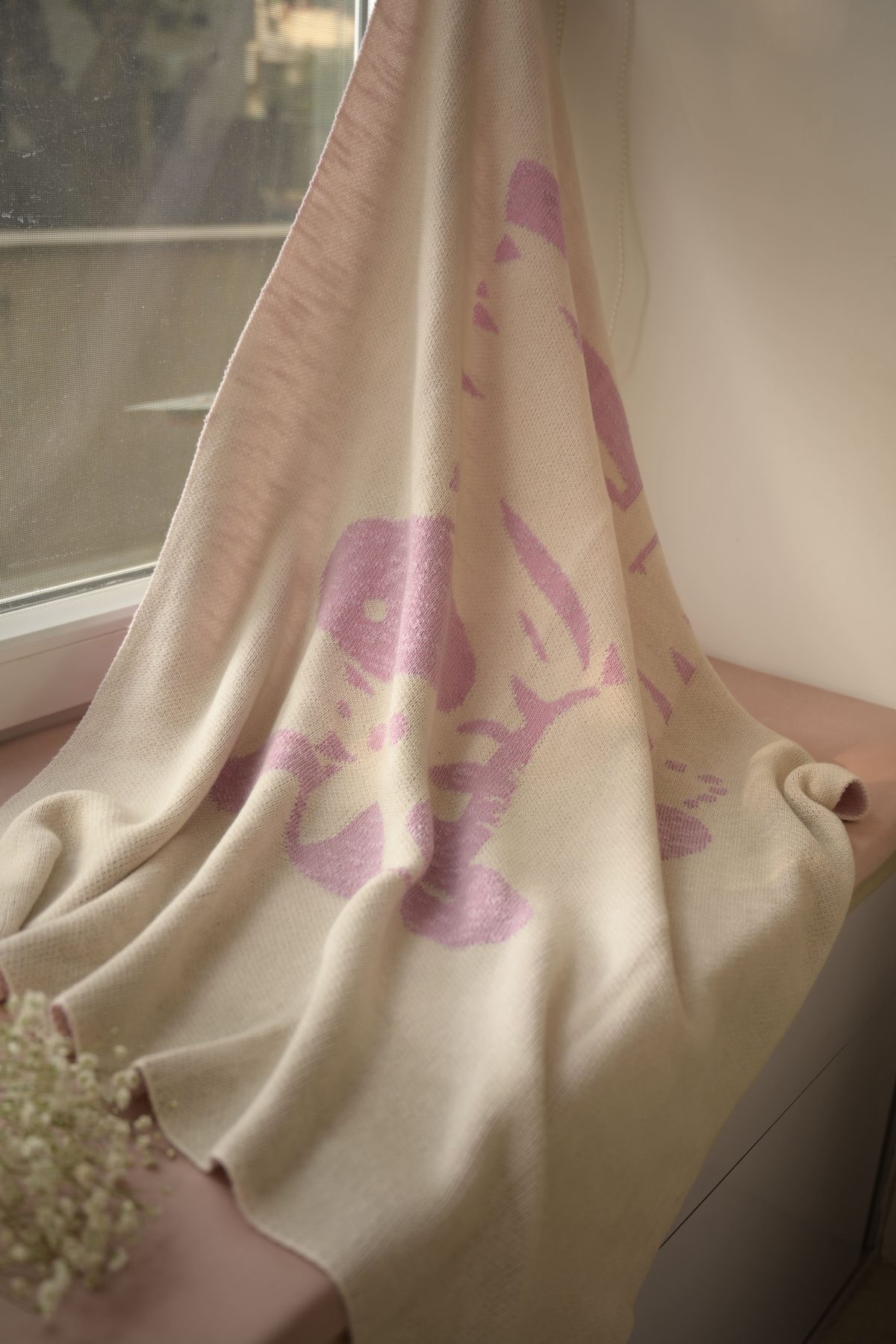 Bunny Silhouette Baby Blanket