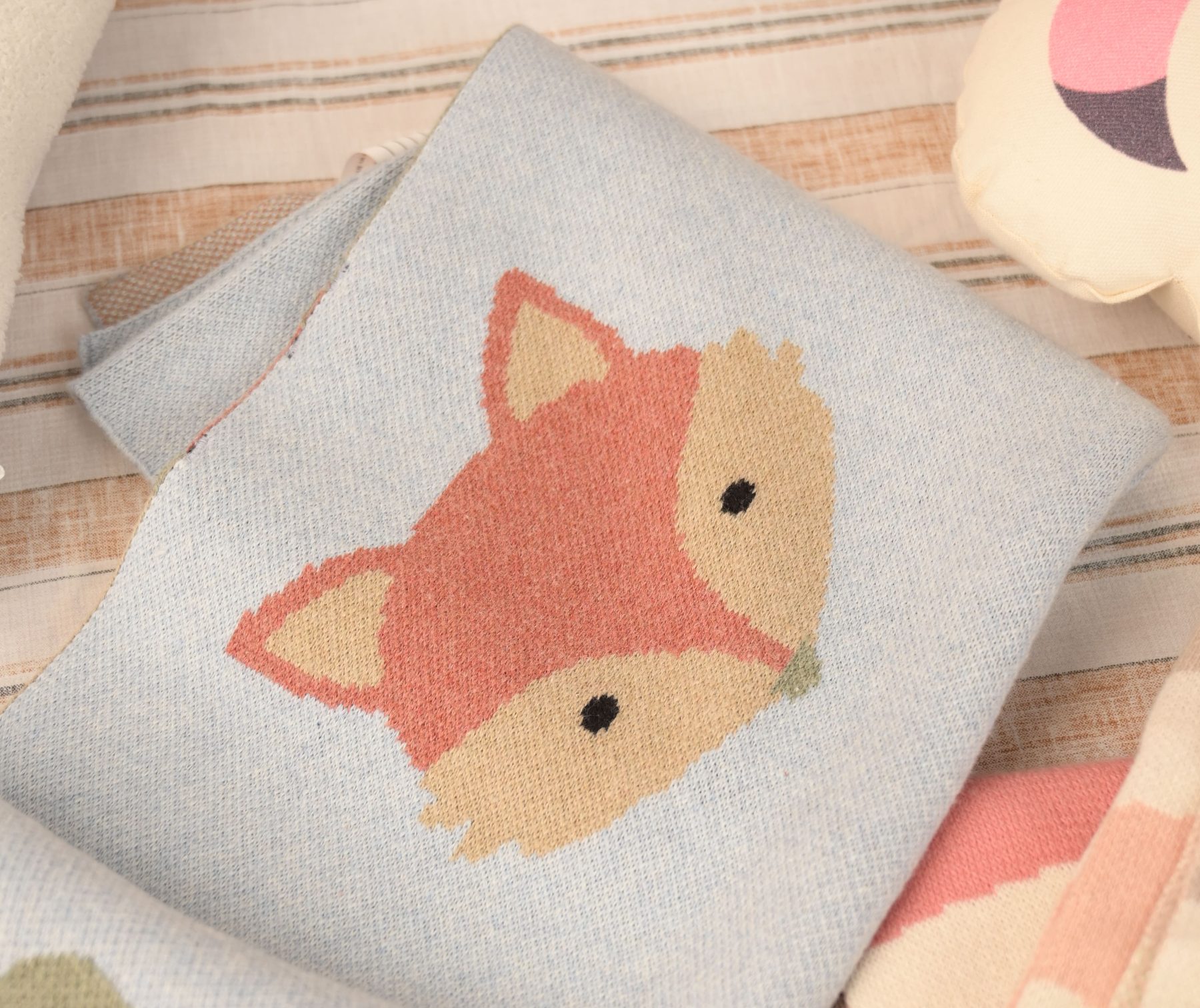 Fox Print Baby Blanket