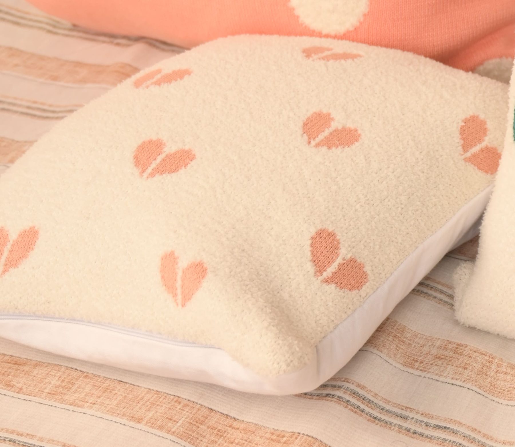 Heart Print Cushion