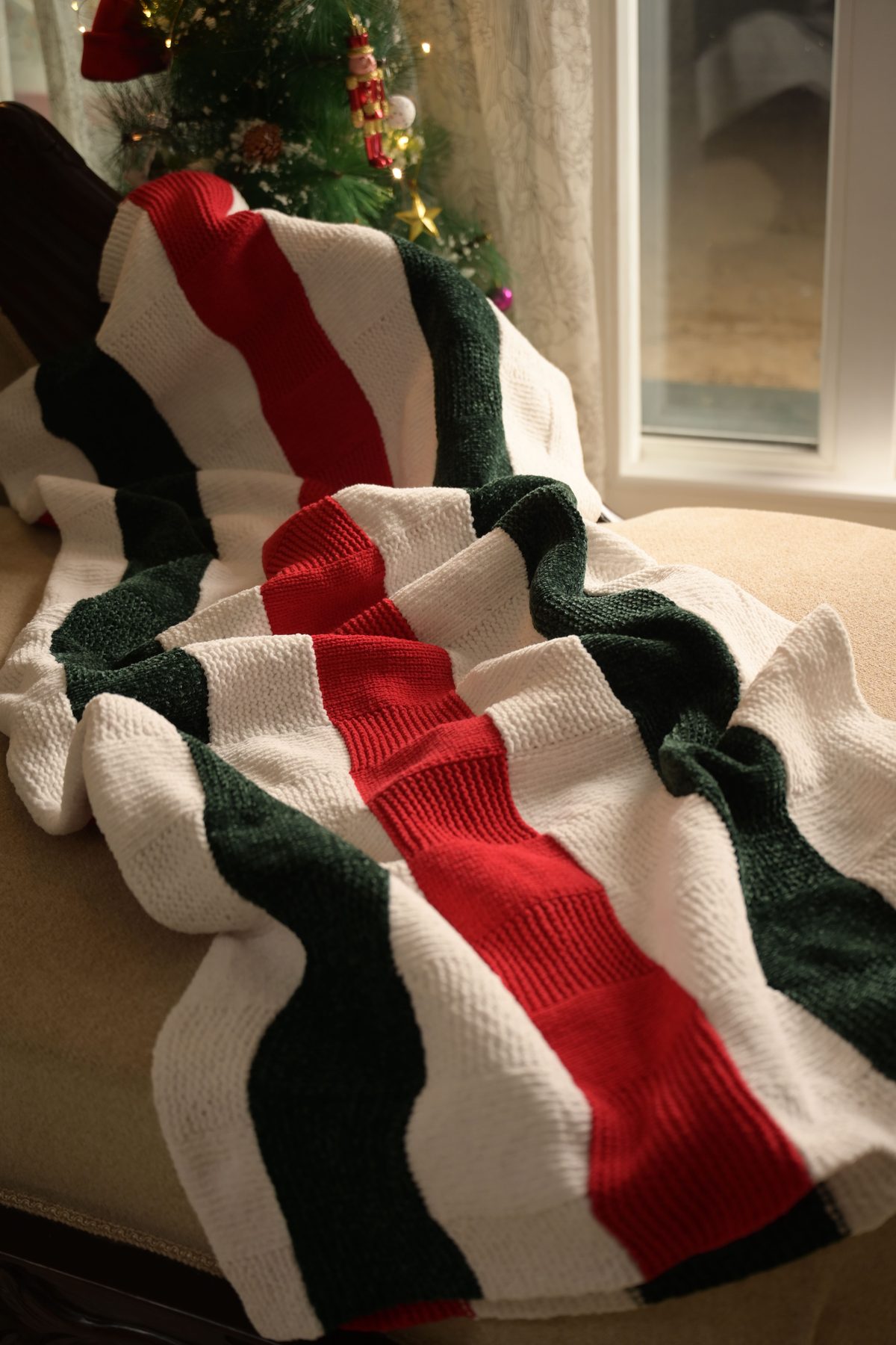 Christmas Stripe Throw