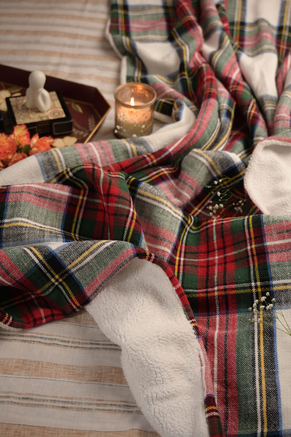 Tartan Plaid Sherpa Throw
